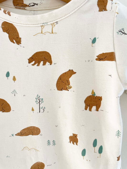 Red Caribou Printed Onesie / 6-9M