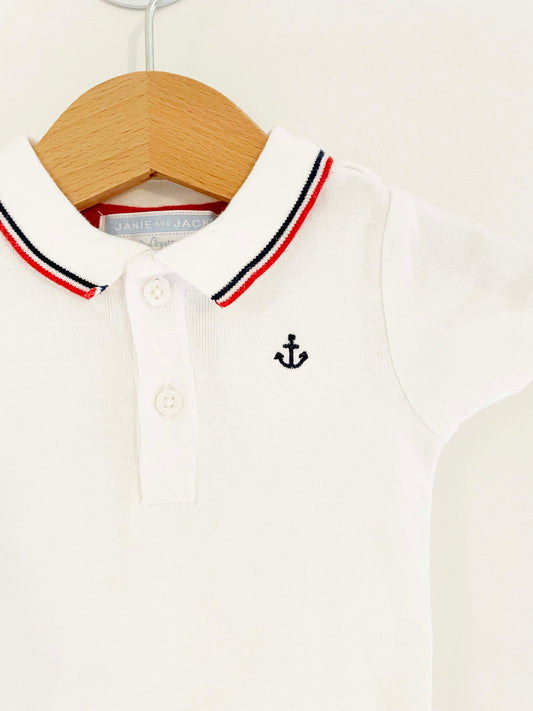 Janie and Jack Short Sleeve Onesie / 0-3M