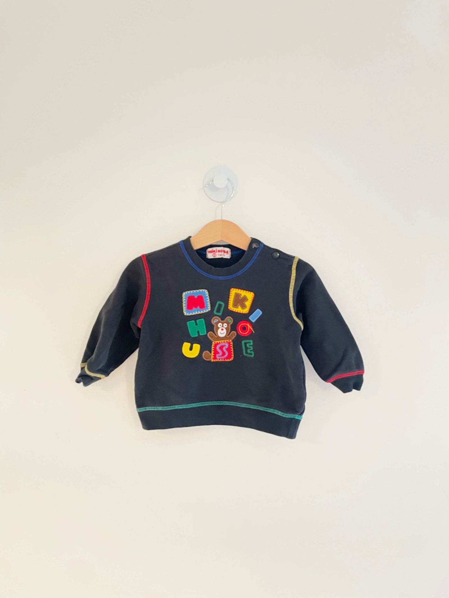 Miki House Embroidered Sweatshirt / 12-18M