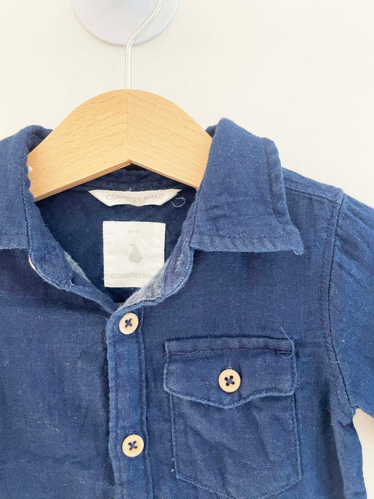 Country Road Button Down Top / 3-6M