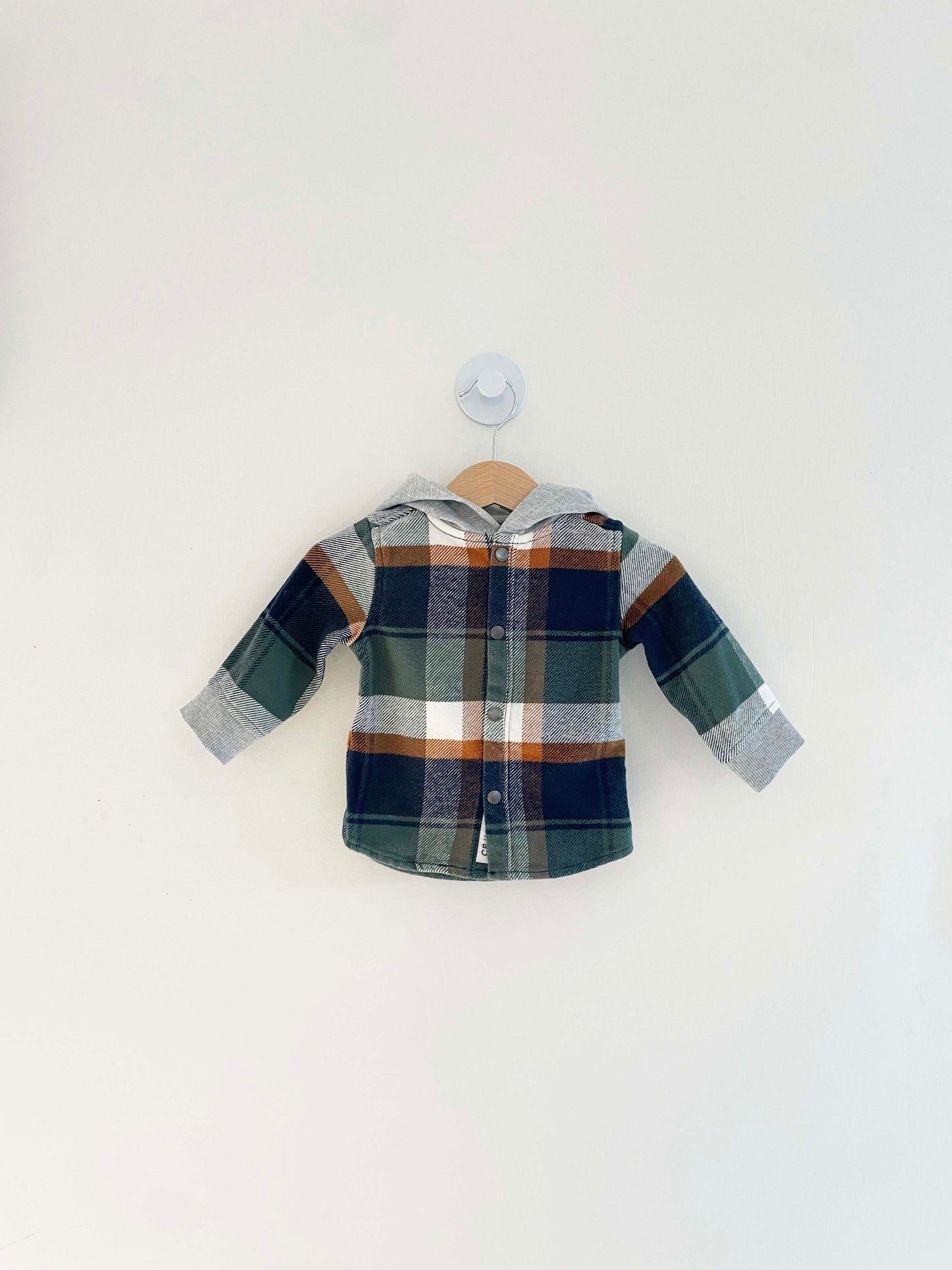 Country Road Flannel Hooded Top / 3-6M