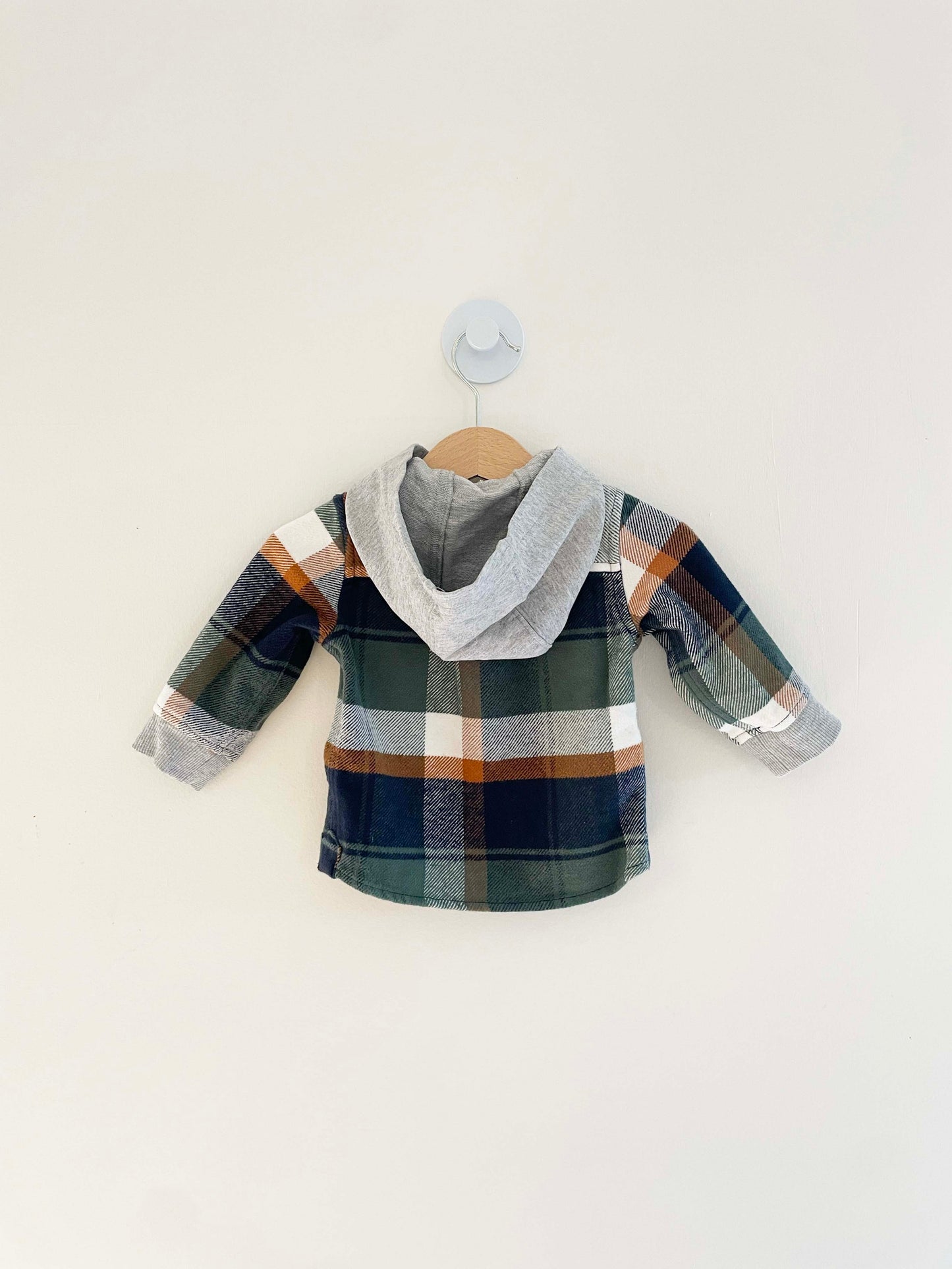 Country Road Flannel Hooded Top / 3-6M