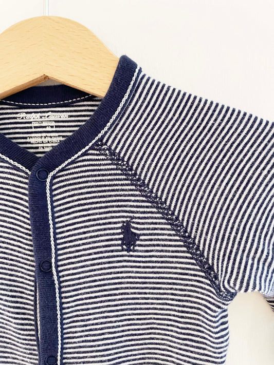 Ralph Lauren Footed Striped Onesie Pajama / 3M