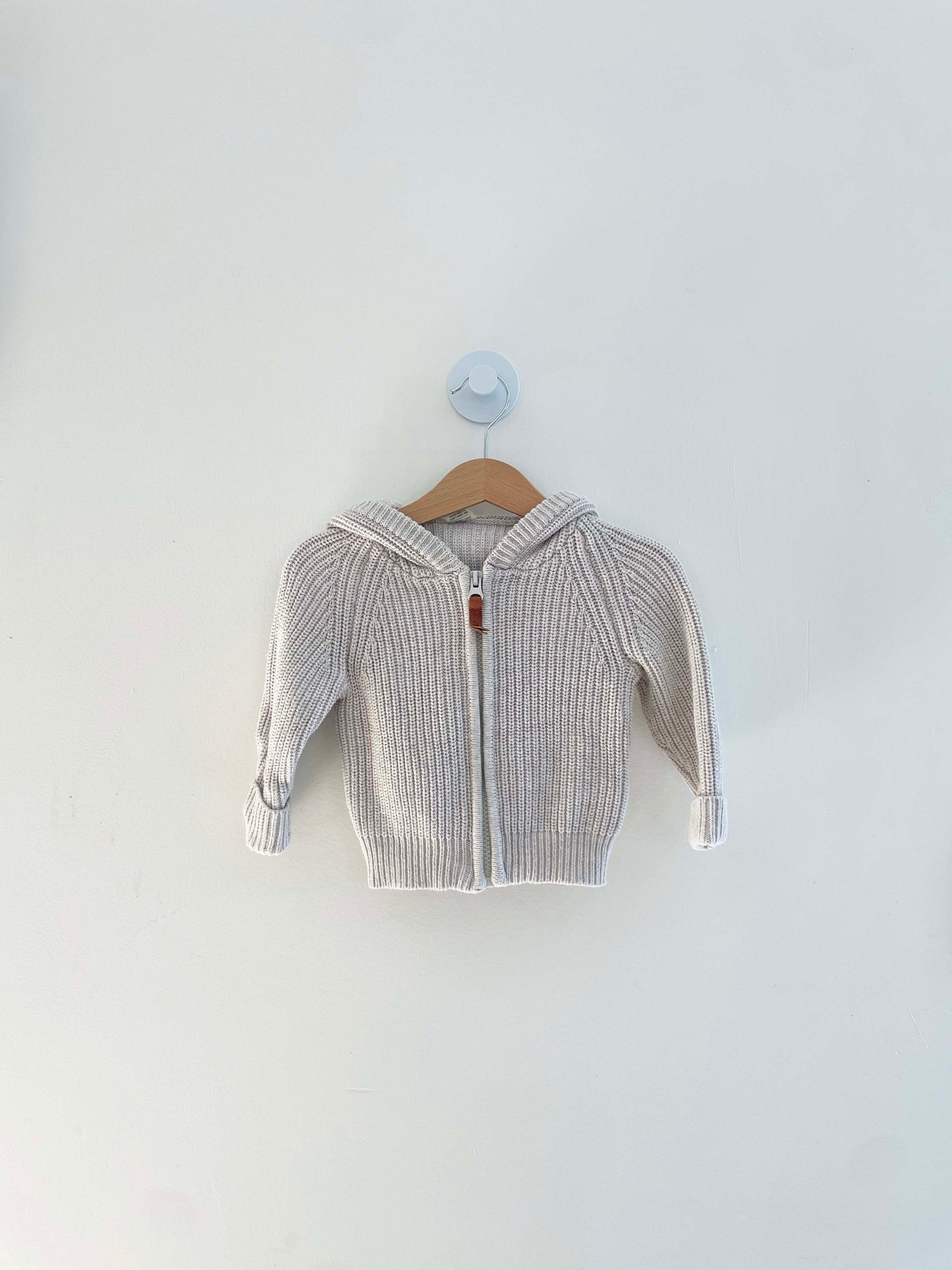 Goumi Kids Zip Up Sweater w/ Hood / 6-9M