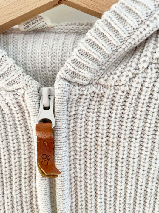 Goumi Kids Zip Up Sweater w/ Hood / 6-9M