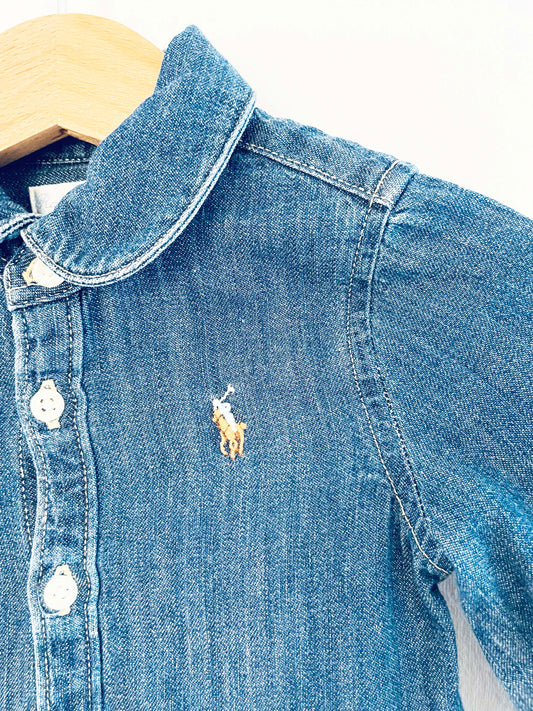 Ralph Lauren Denim Dress + Bloomer Set / 12M