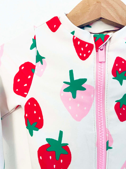 Old Navy One Piece Swimsuit w/ Long Sleeves / 12-18M