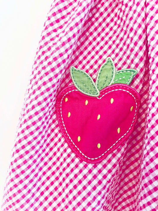 Blueberi Boulevard Plaid Strawberry Dress / 2T