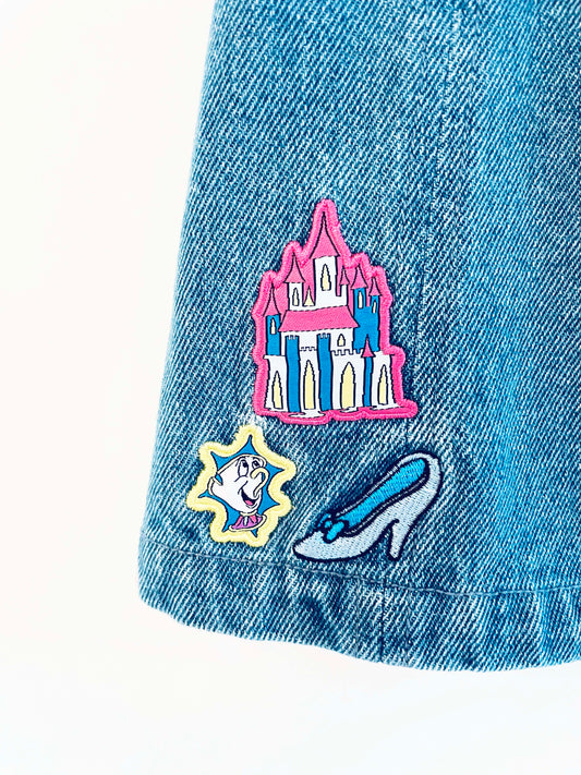 Disney Denim Skirt w/ Patches / 3Y