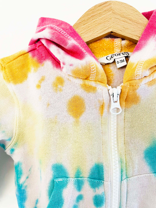 Assorted Brands Tie-Dye Zip Hoodie / 0-3M