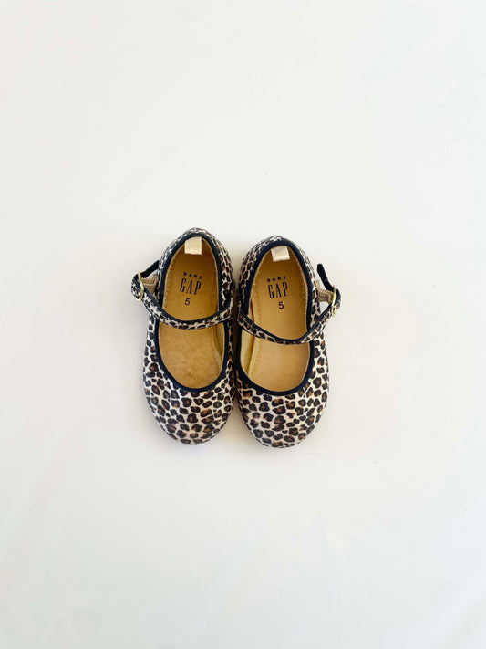 Baby Gap Leopard Print Mary Janes / 5C