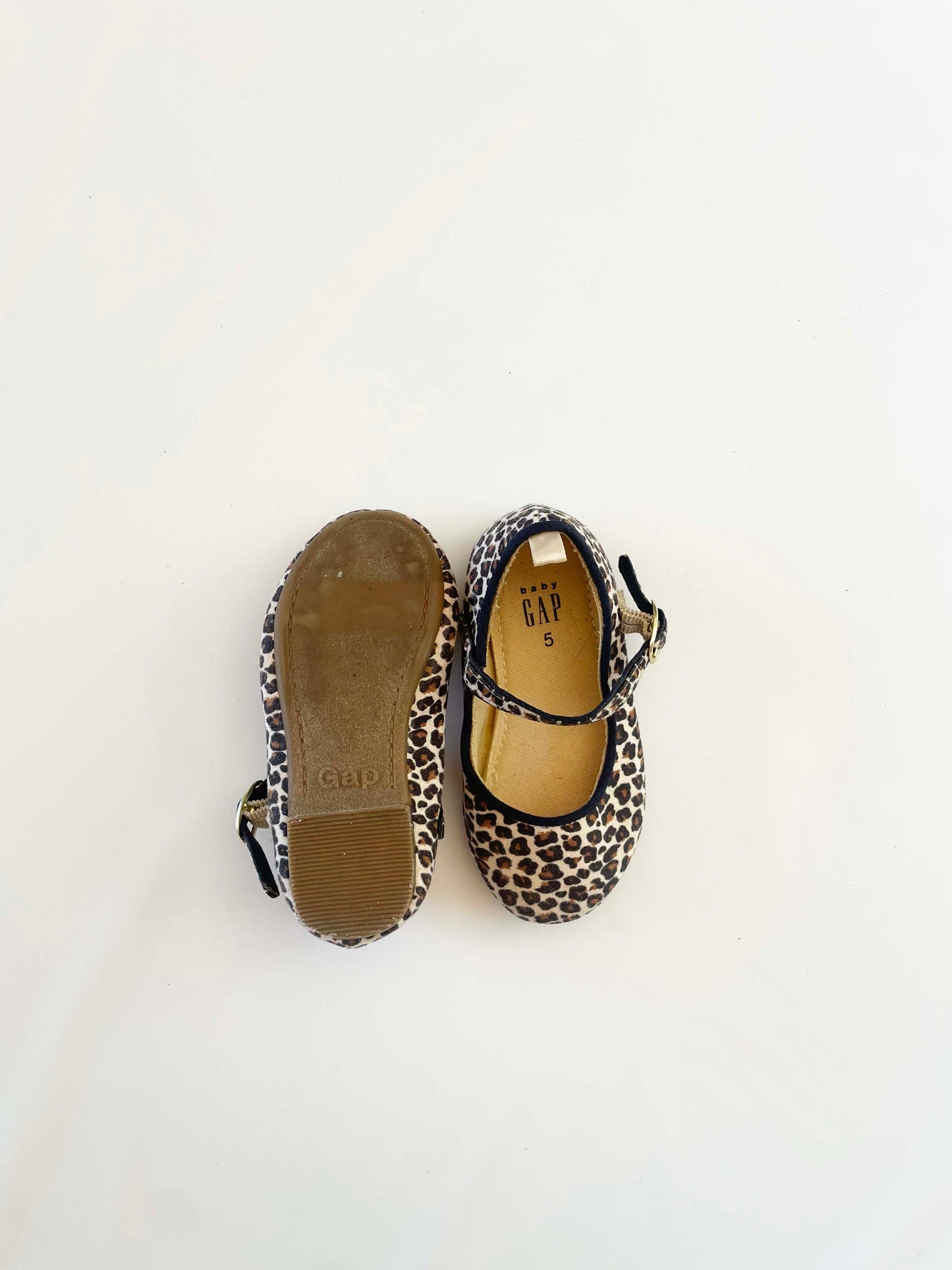 Baby Gap Leopard Print Mary Janes / 5C