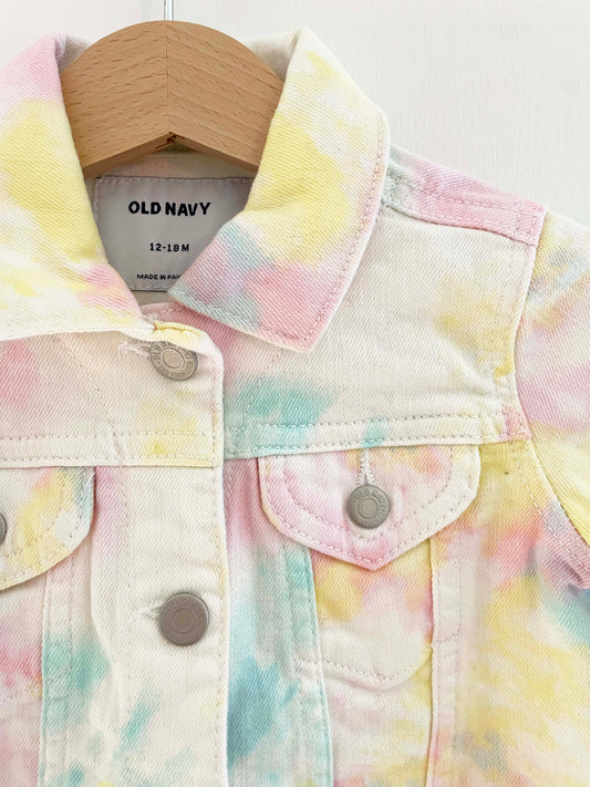 Old Navy Tie-Dye Denim Jacket / 12-18M