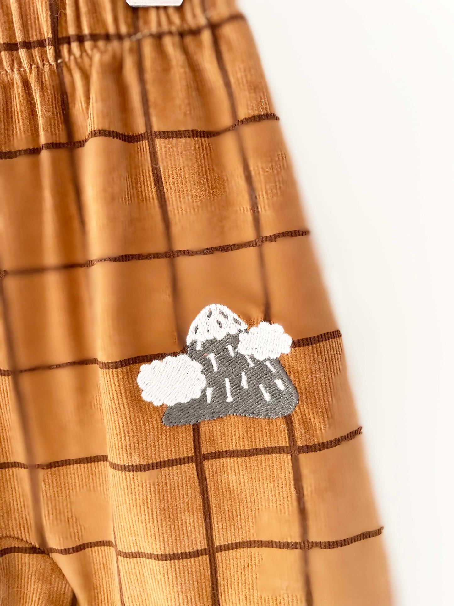 Red Caribou Corduroy Pants/ 3-6M