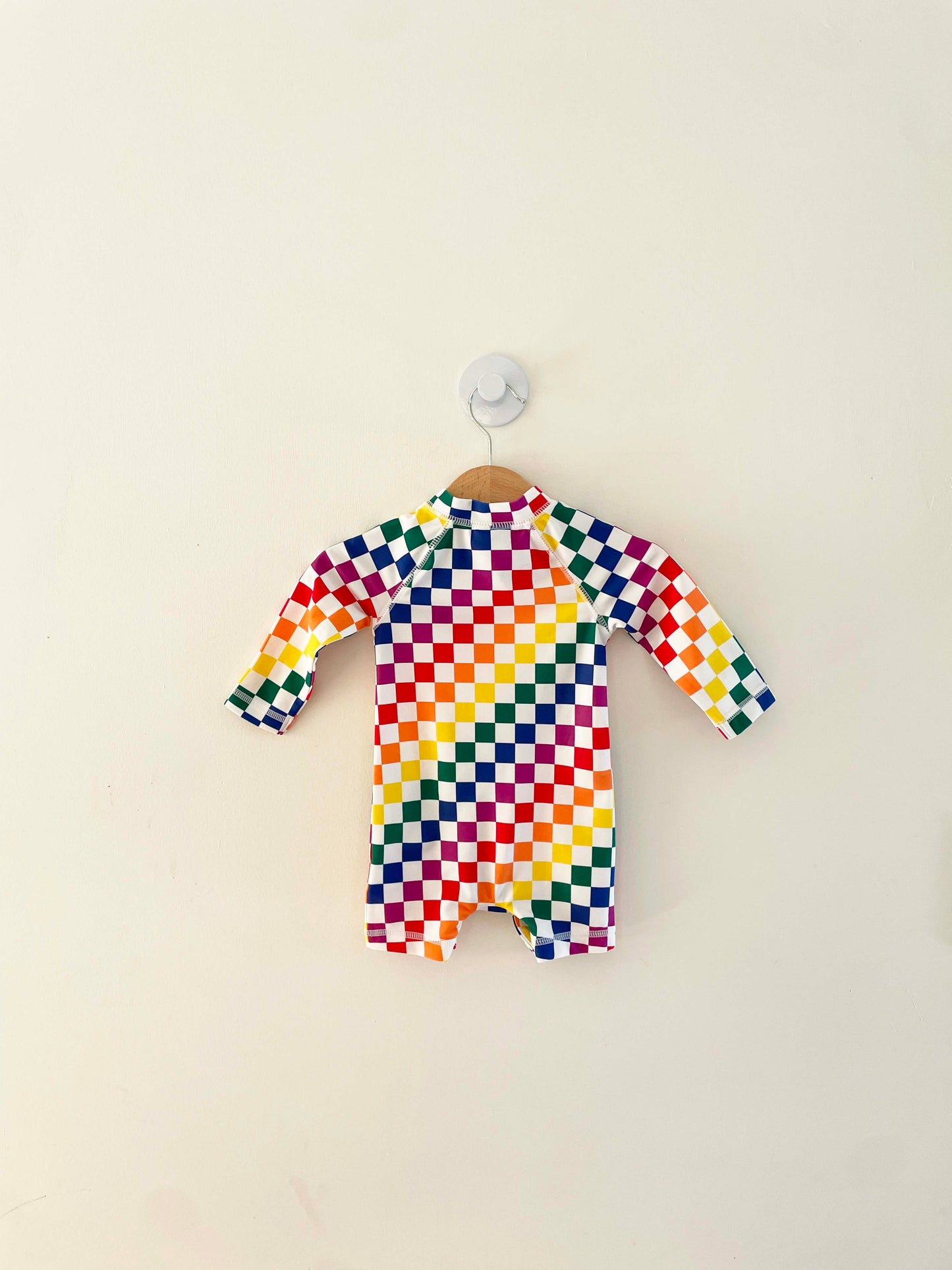 Old Navy Rainbow Checkered Swimsuit / 3-6M