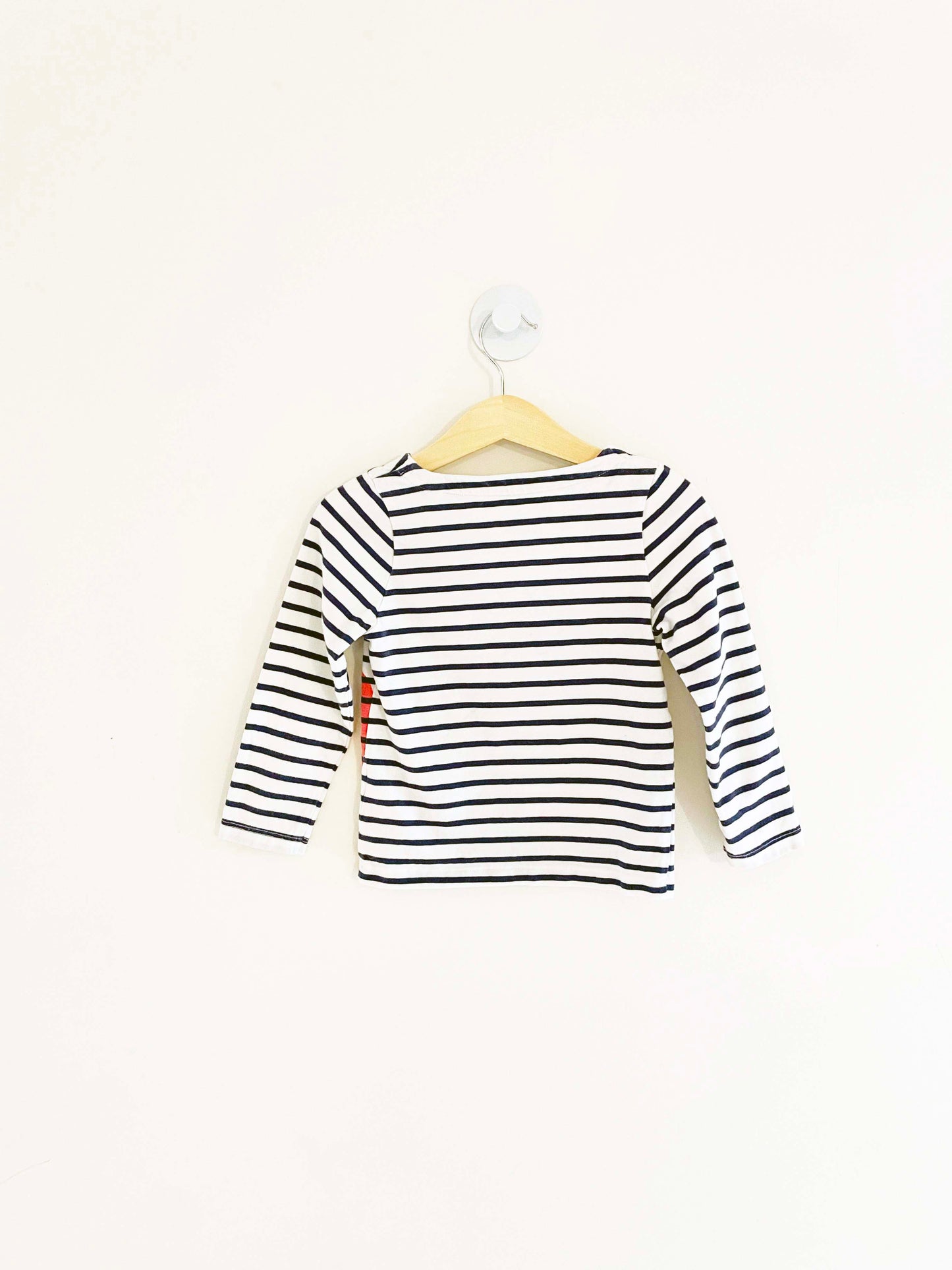 Mini Boden Striped Floral T-Shirt / 3-4Y