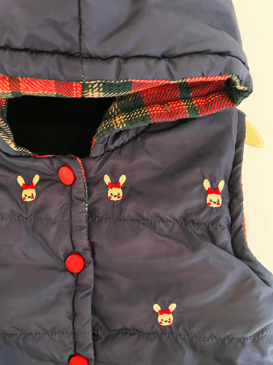 Assorted Brands Embroidered Bunnies Puffer Vest / 4Y