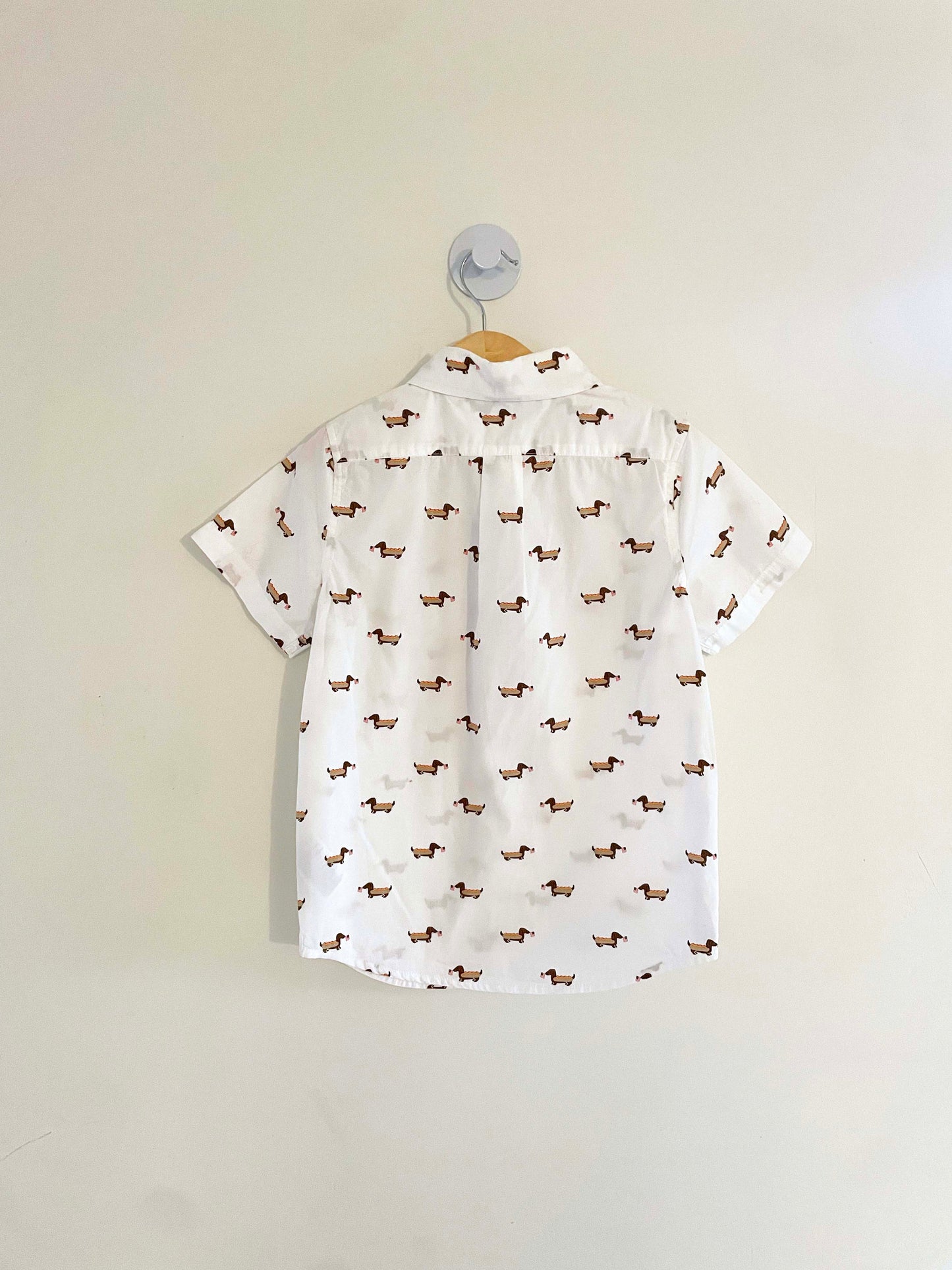 Janie & Jack Printed Button Down / 7Y