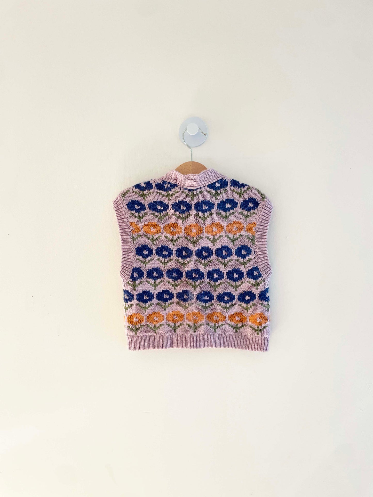 Zara Floral Knit Vest / 18-24M