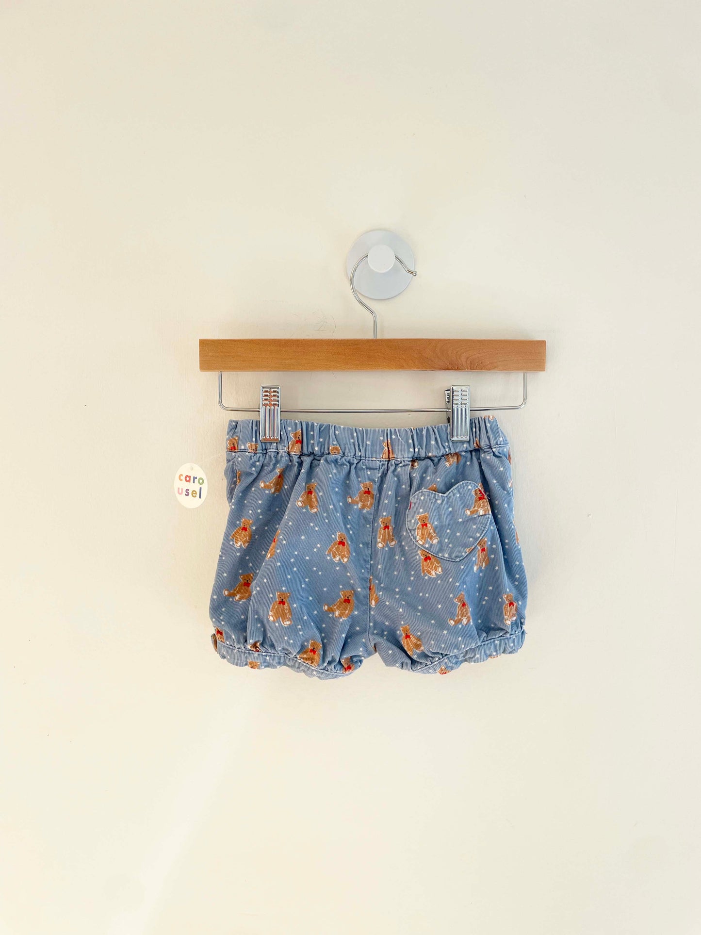 Baby Boden Corduroy Bear Shorts / 12-18M