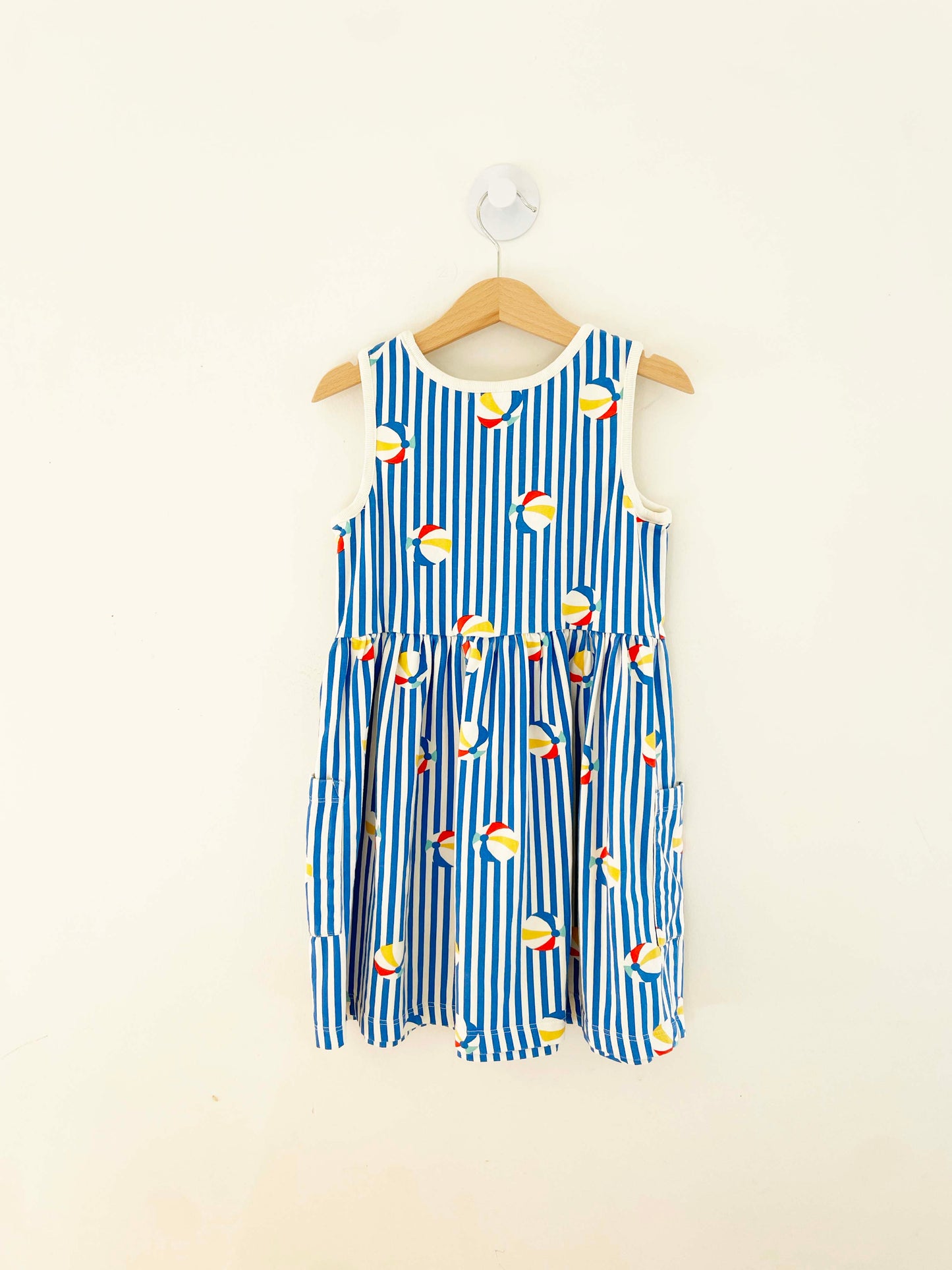Hanna Andersson Striped Beach Ball Dress / 6-7Y
