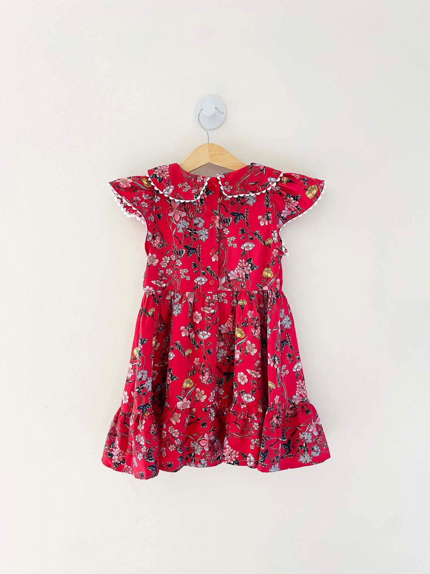 Janie and Jack Floral Ruffle Dress / 4Y