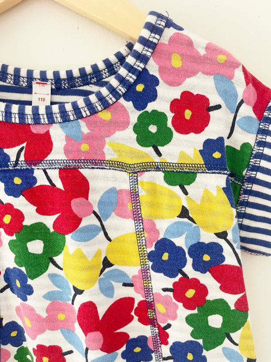 Hanna Andersson Striped Floral Dress / 5Y