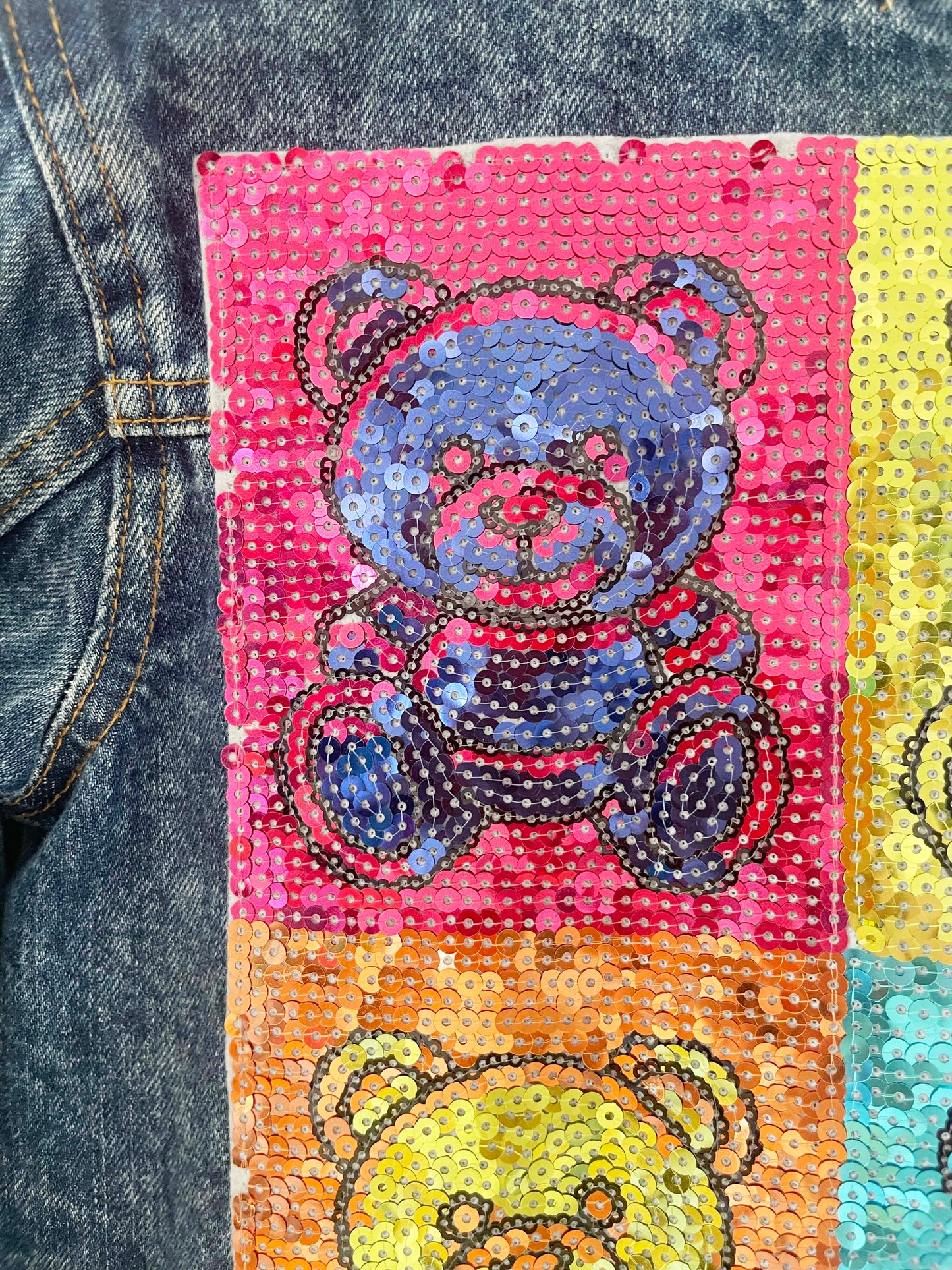 Lola + The Boys Sequined Denim Jacket / 4Y