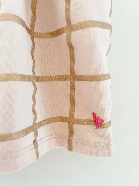Pink Chicken Grid Dress / 3Y