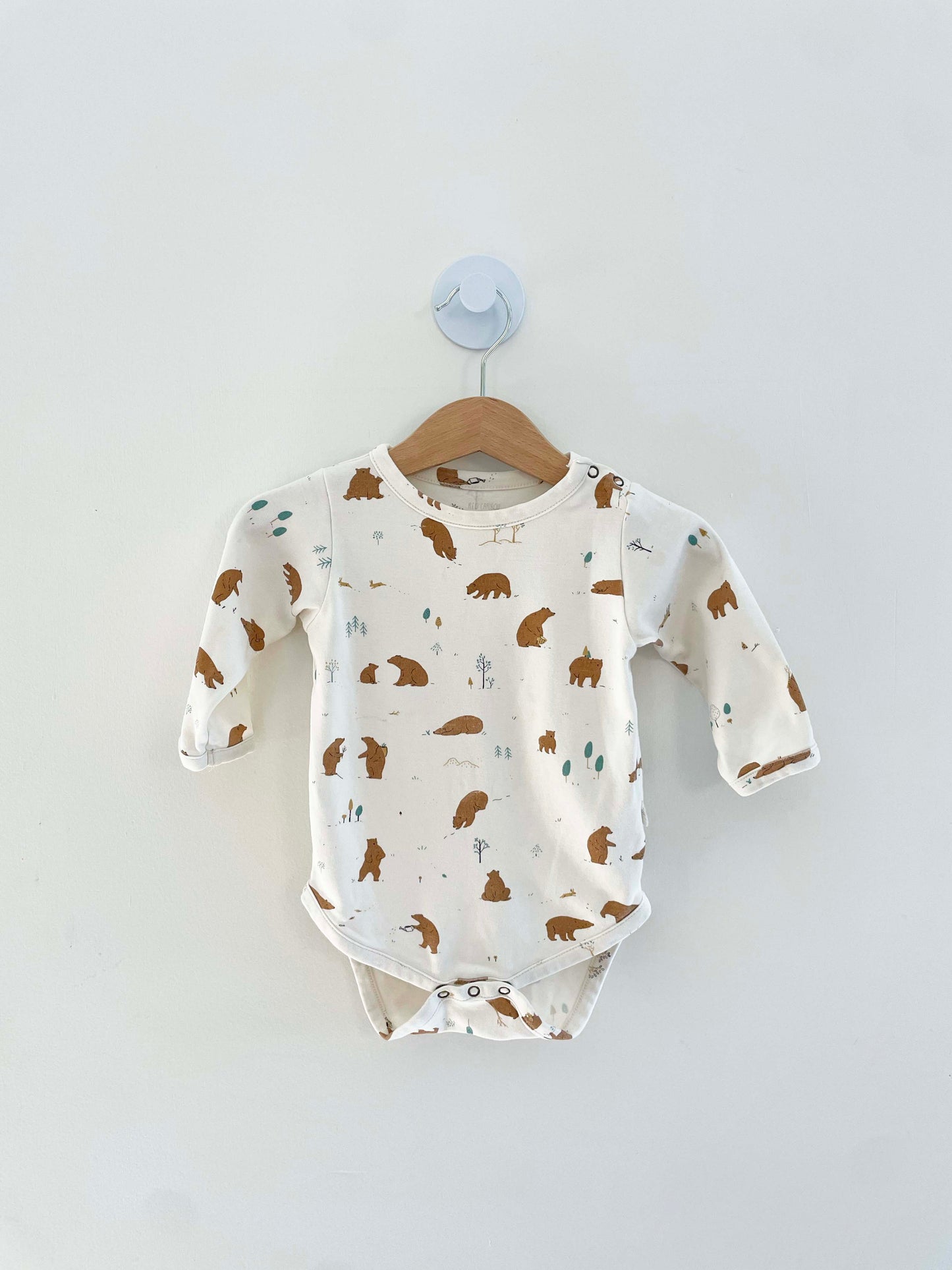 Red Caribou Printed Onesie / 6-9M