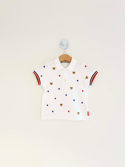 Miki House Short Sleeve Collared Shirt / 12-18M
