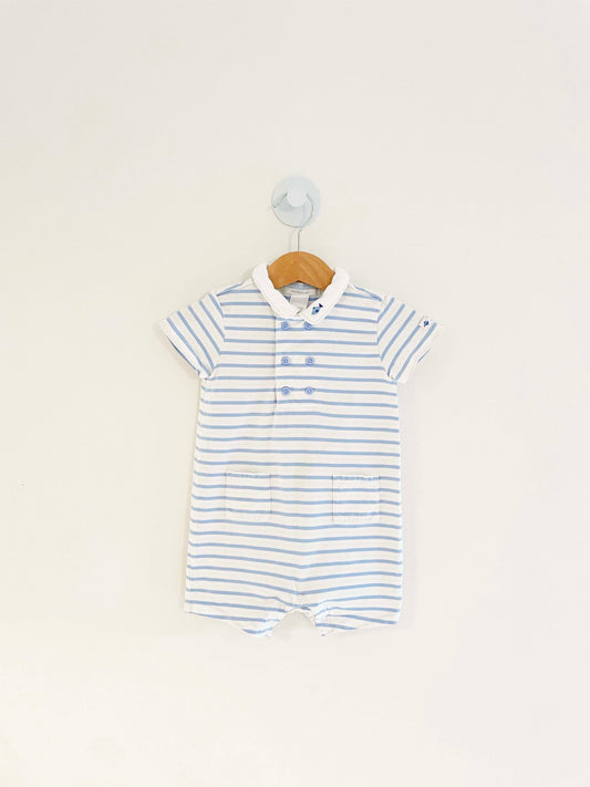Janie and Jack Striped Romper / 3-6M