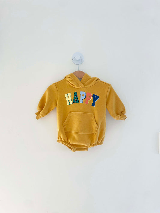 Old Navy Happy Hooded Onesie / 3-6M