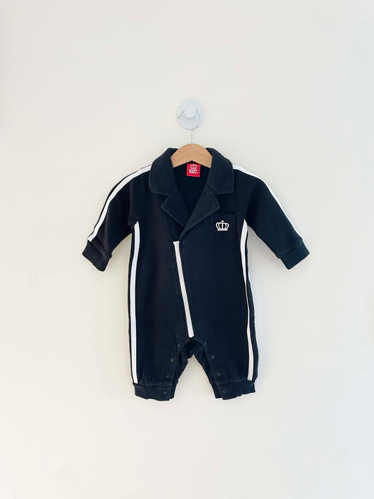 Baby Doll Asymmetrical Zip Jumpsuit / 6-12M