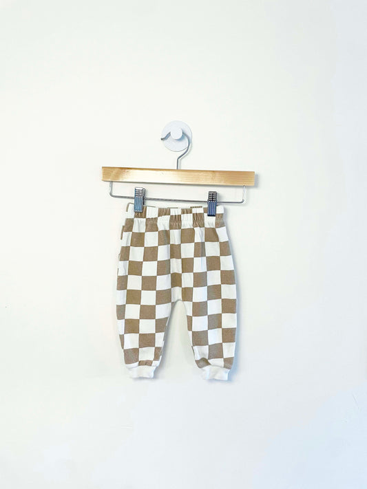 Grayson Mini Checkered Sweatpants / 3-6M