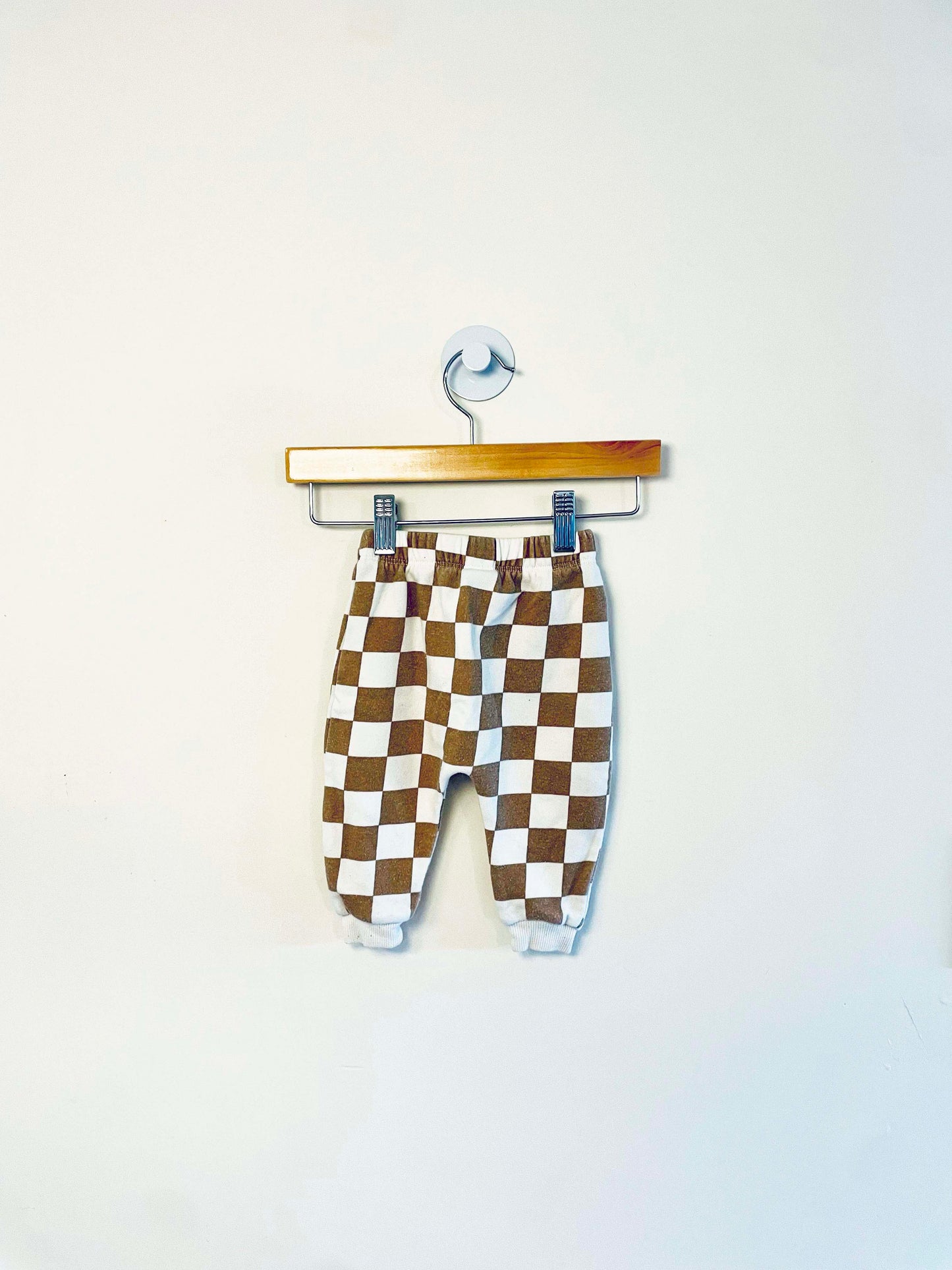 Grayson Mini Checkered Sweatpants / 3-6M