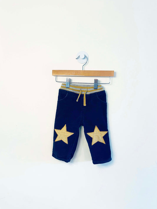 Baby Boden Corduroy Pants w/ Star Patches / 12-18M