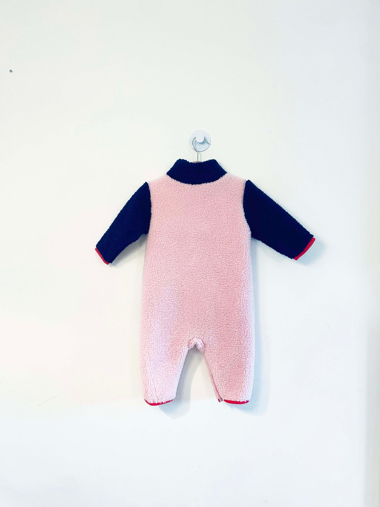 Hanna Andersson Colorblock Fleece Coverall / 6-12M