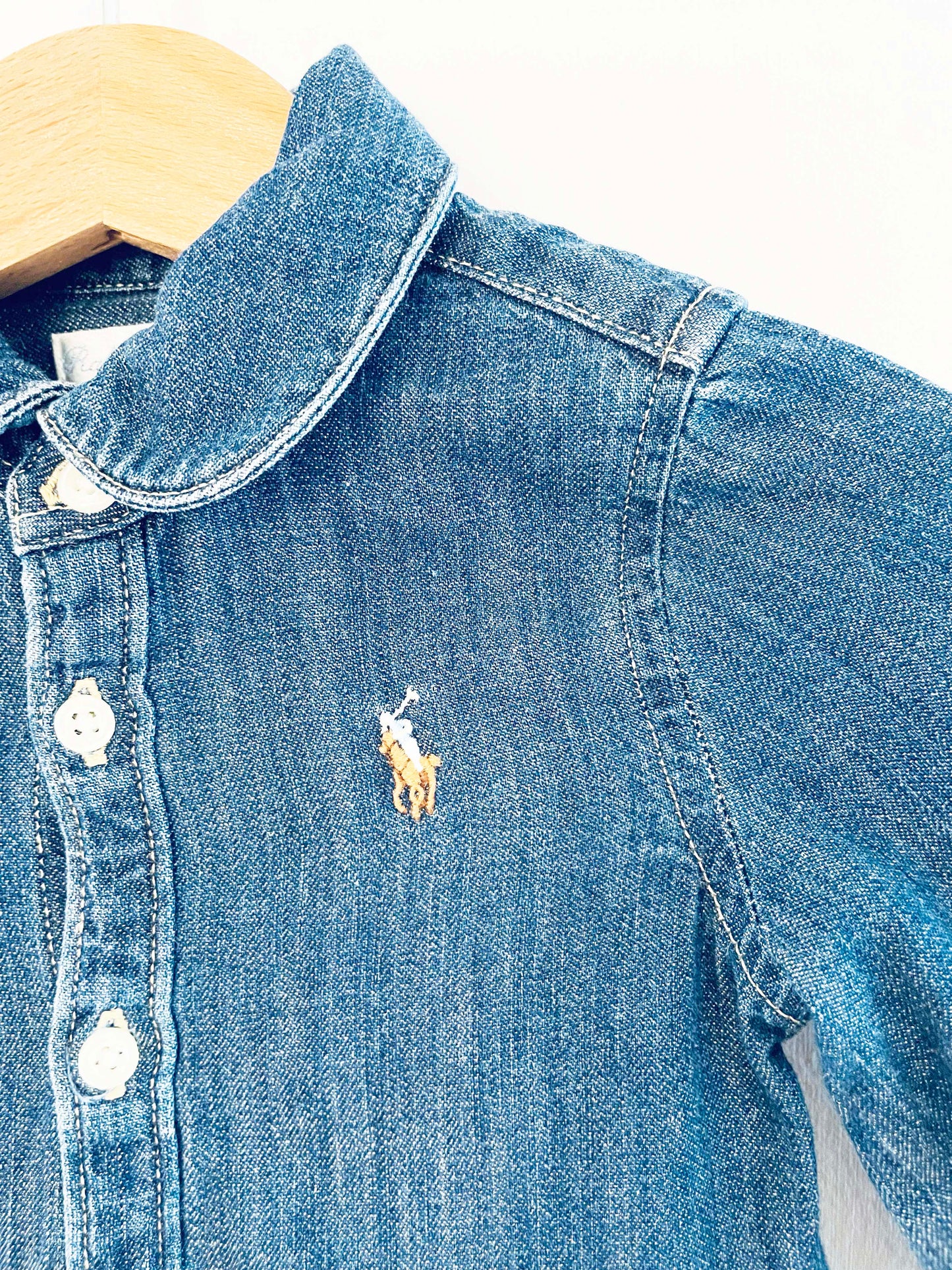 Ralph Lauren Denim Dress + Bloomer Set / 12M