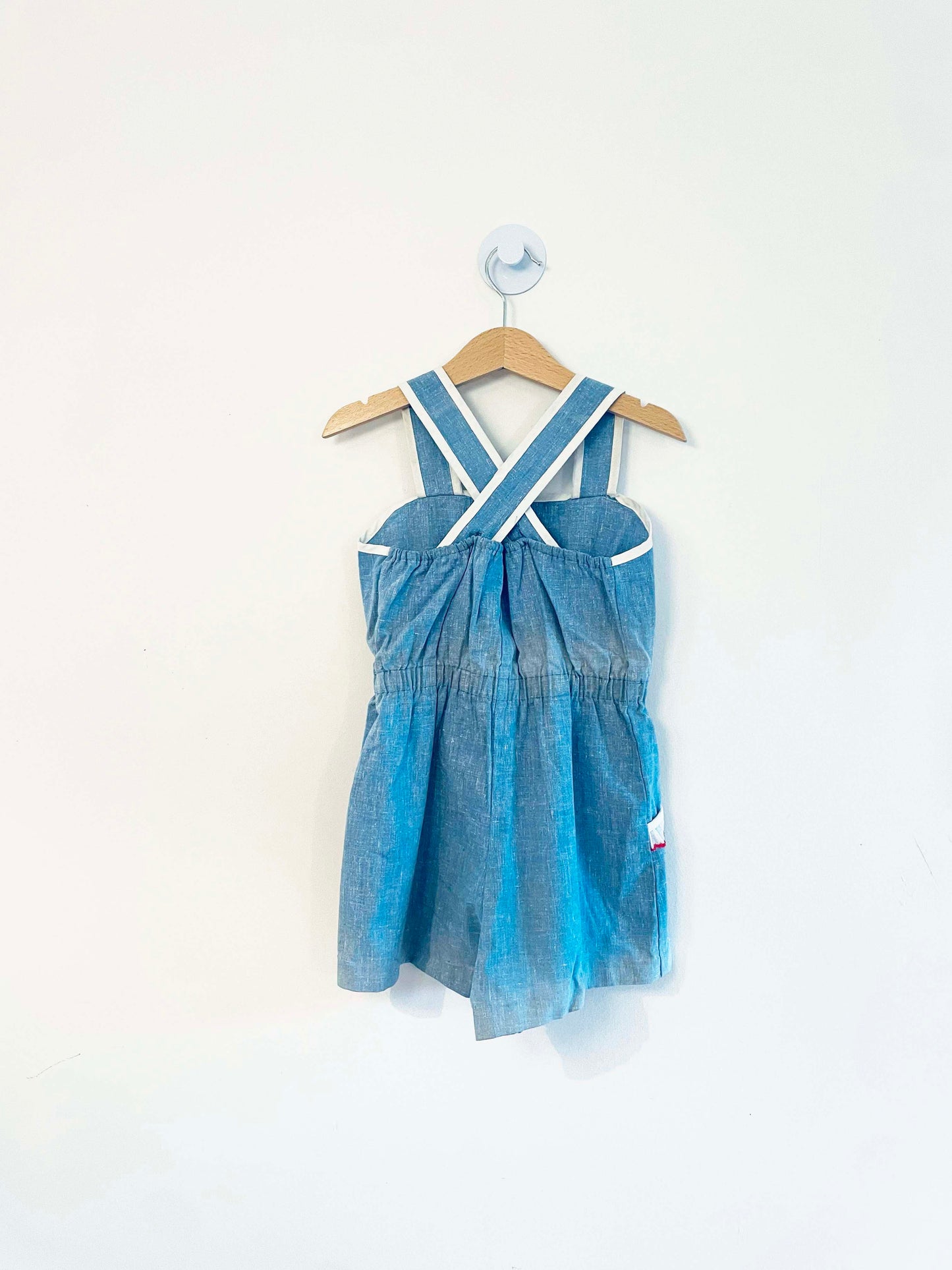 Vintage Strawberry Romper / 7Y