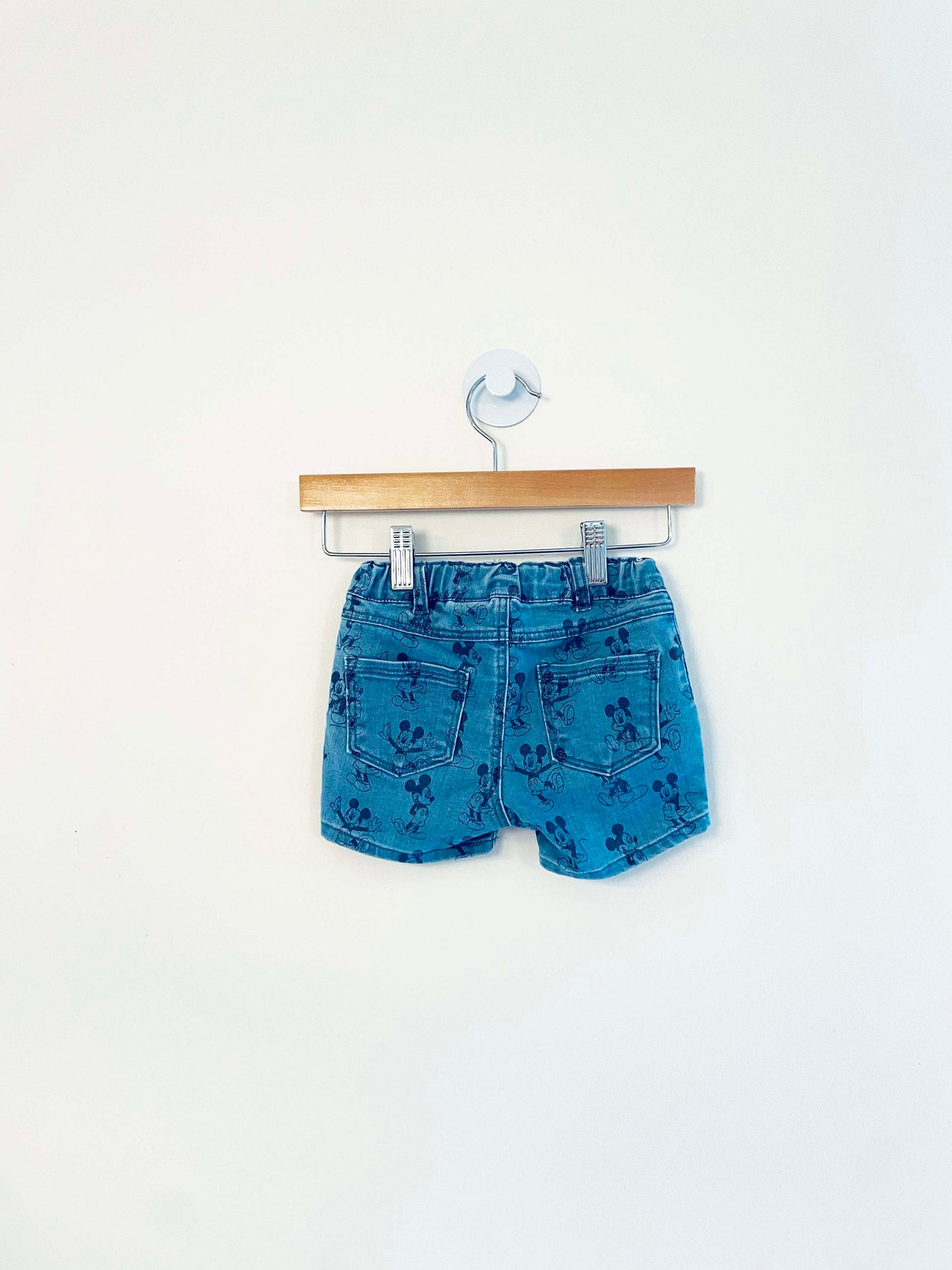 H&M Disney Printed Denim Shorts / 18M