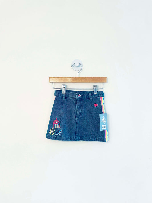 Disney Denim Skirt w/ Patches / 3Y