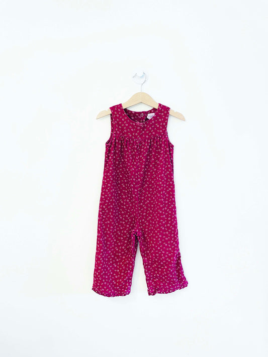 Gymboree Floral Corduroy Jumpsuit / 18-24M