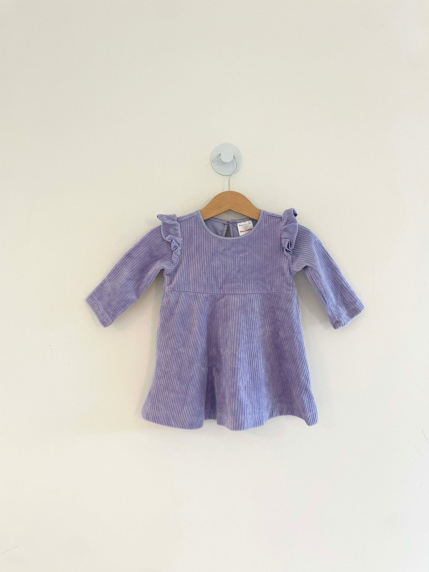 Hanna Andersson Long Sleeve Dress w/ Ruffles / 6-12M