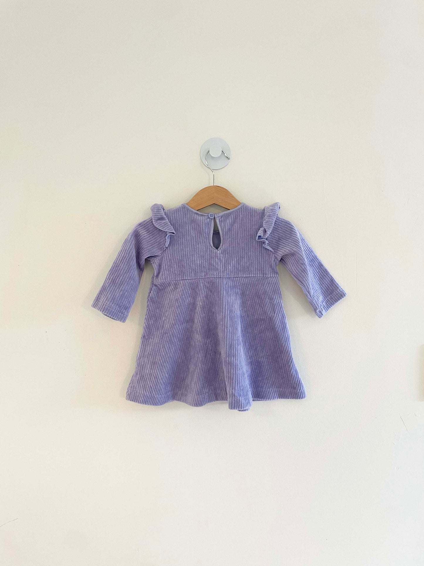 Hanna Andersson Long Sleeve Dress w/ Ruffles / 6-12M
