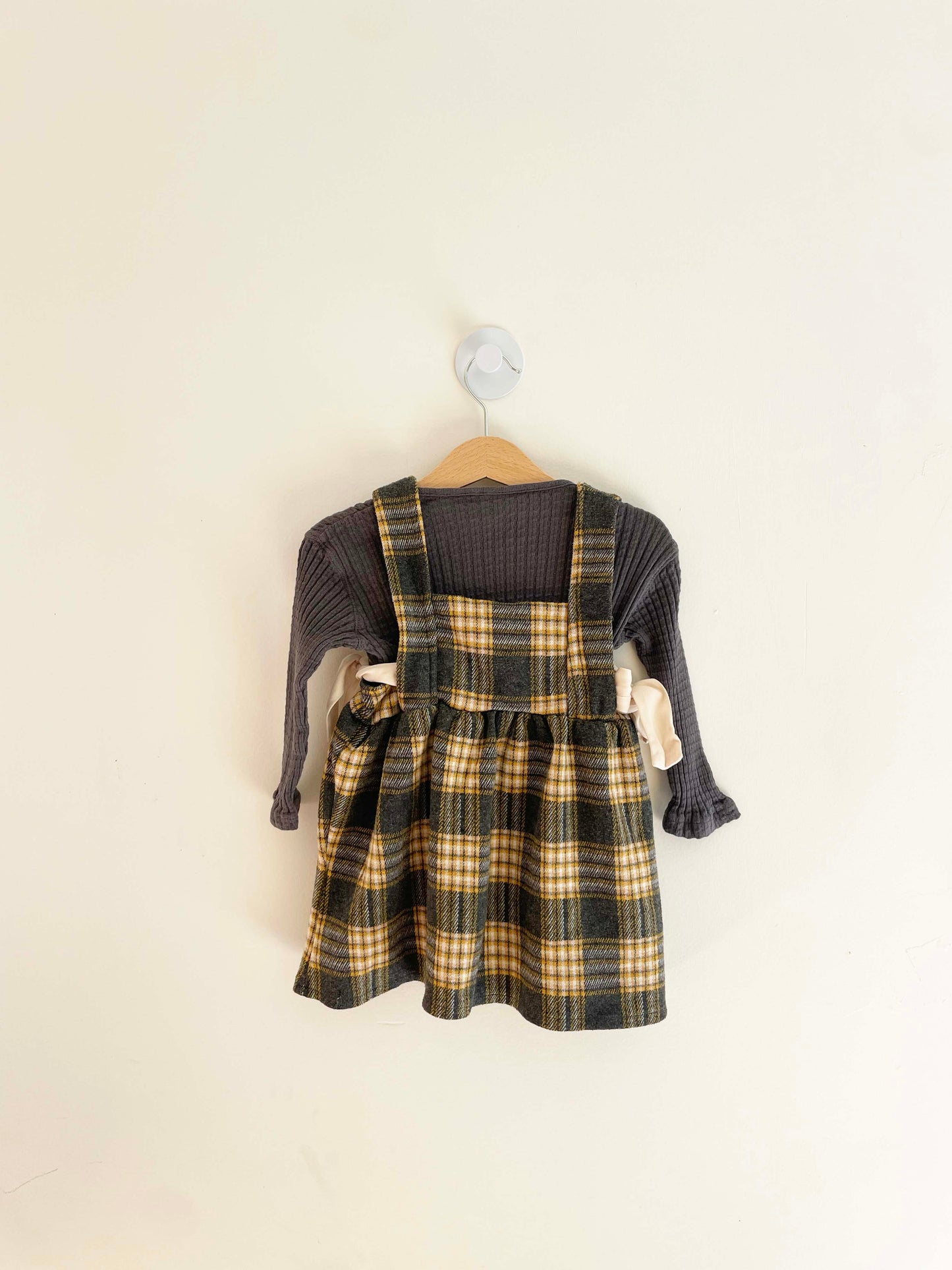 Zara 2-Piece Plaid Dress + Shirt Set / 18-24M