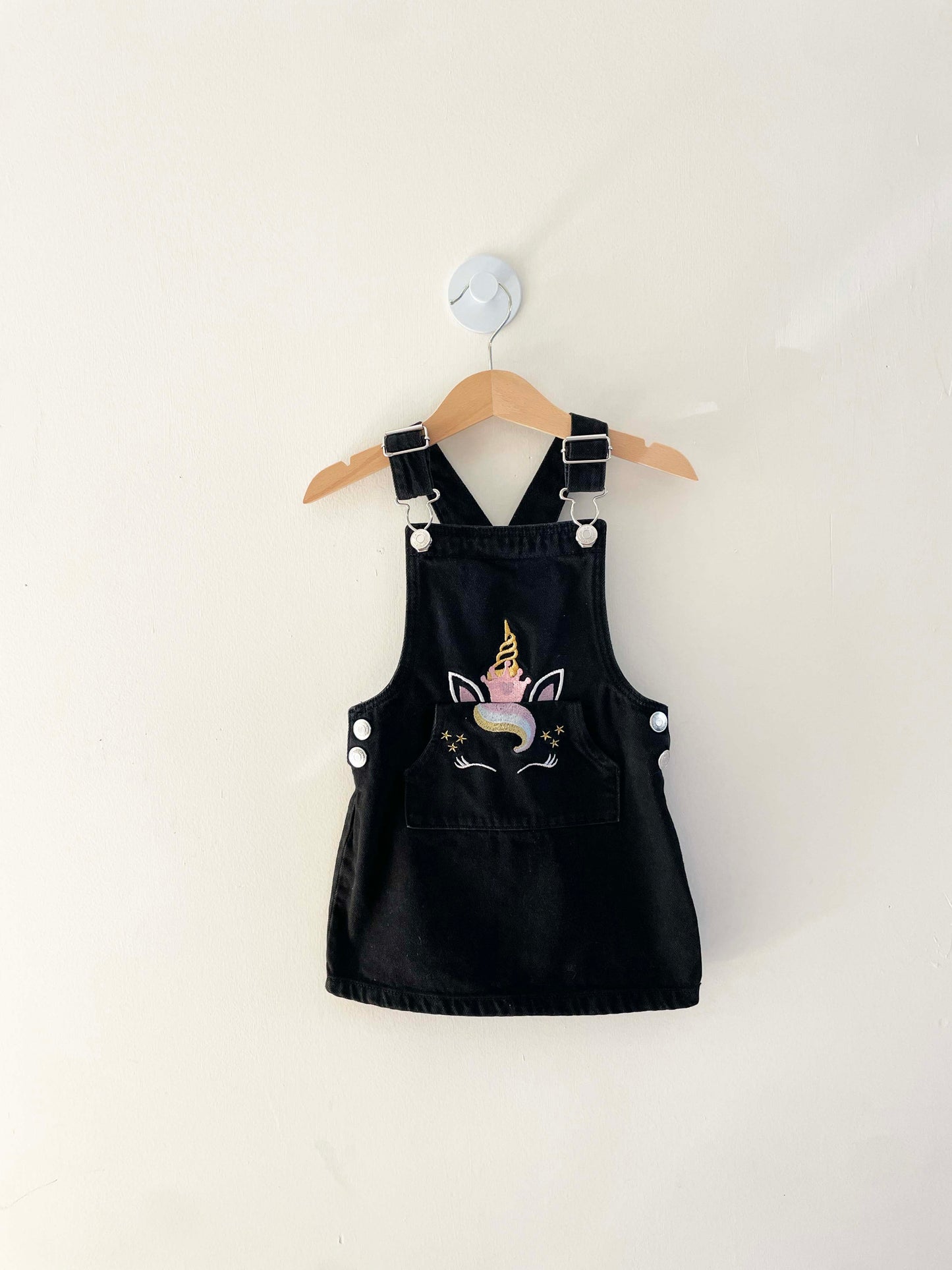 Primark Denim Embroidered Dress / 1.5-2Y