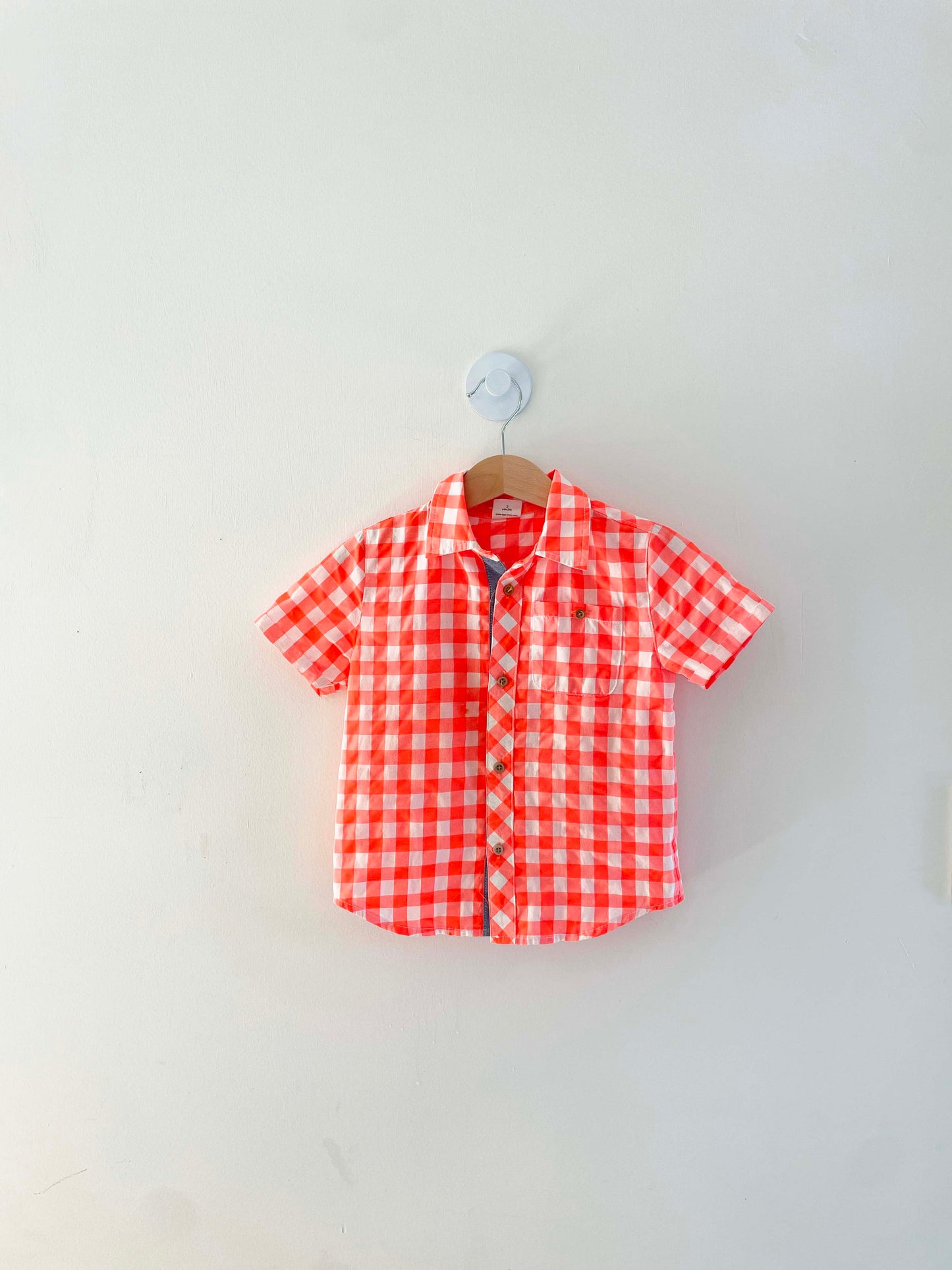Egg Plaid Button Down Shirt / 2Y