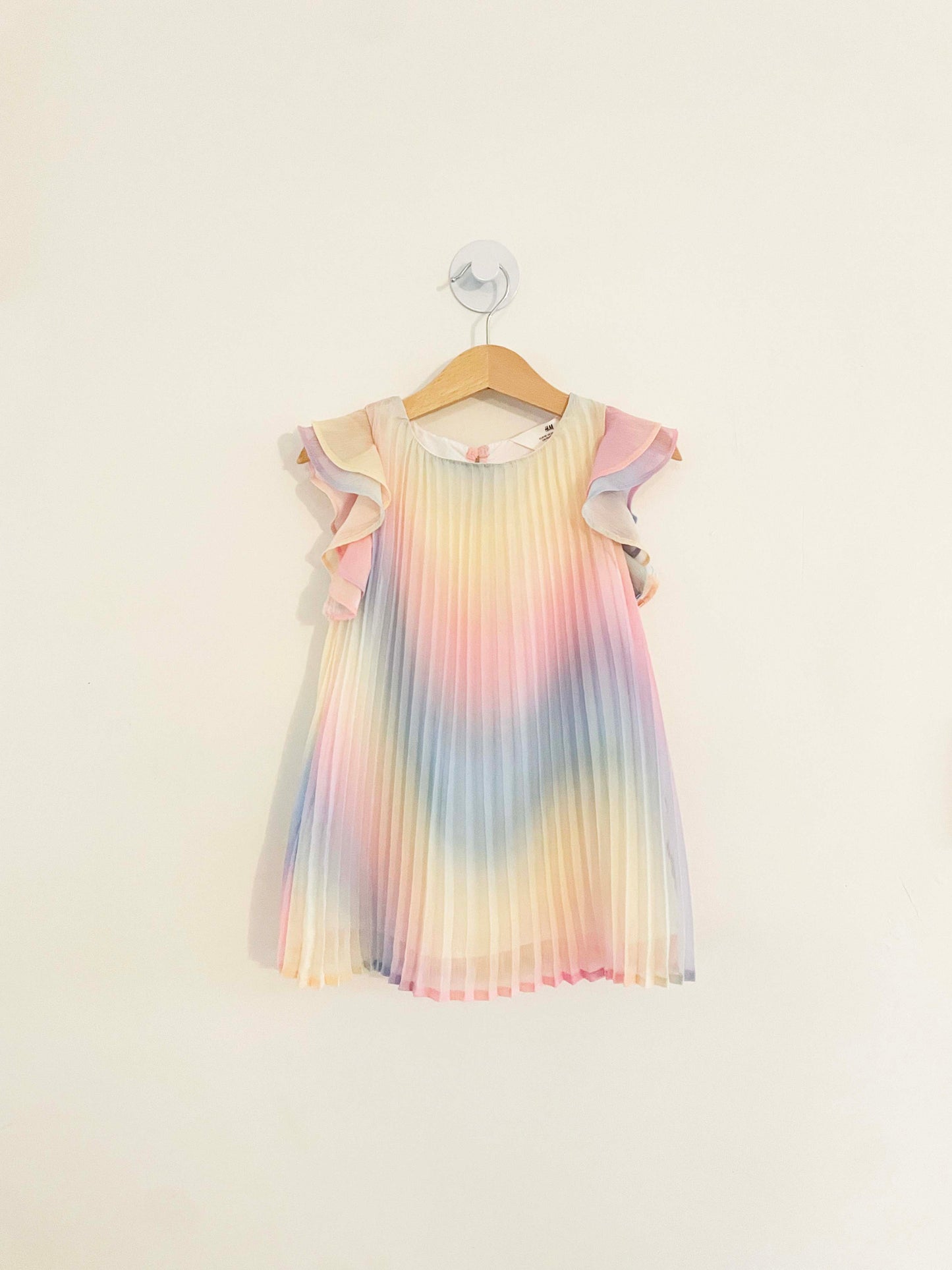 H&M Pleated Rainbow Dress / 2Y