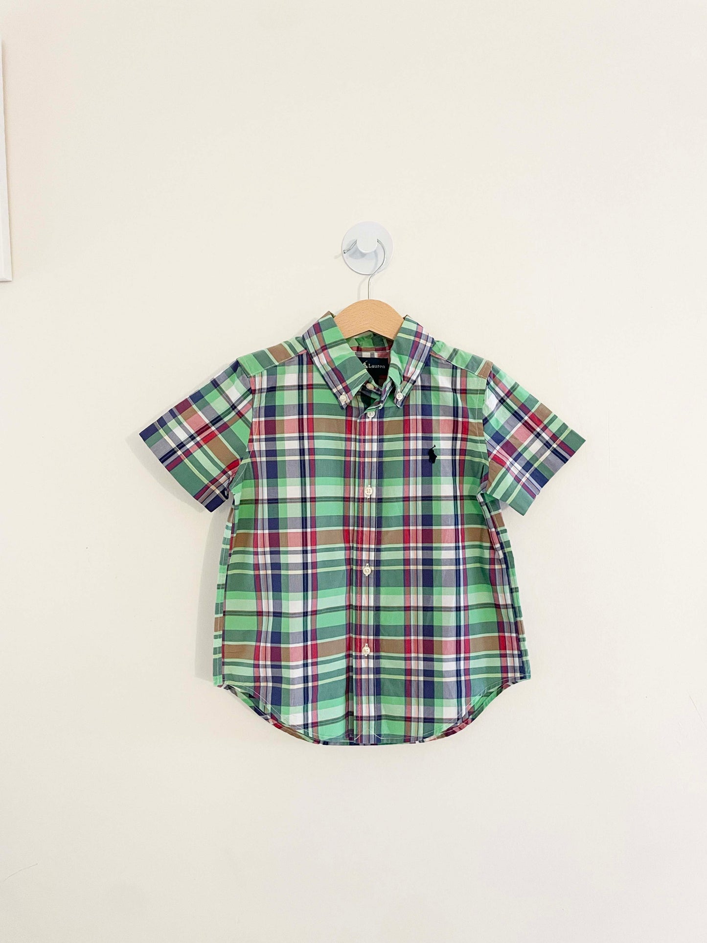 Ralph Lauren Plaid Button Down Top / 3Y
